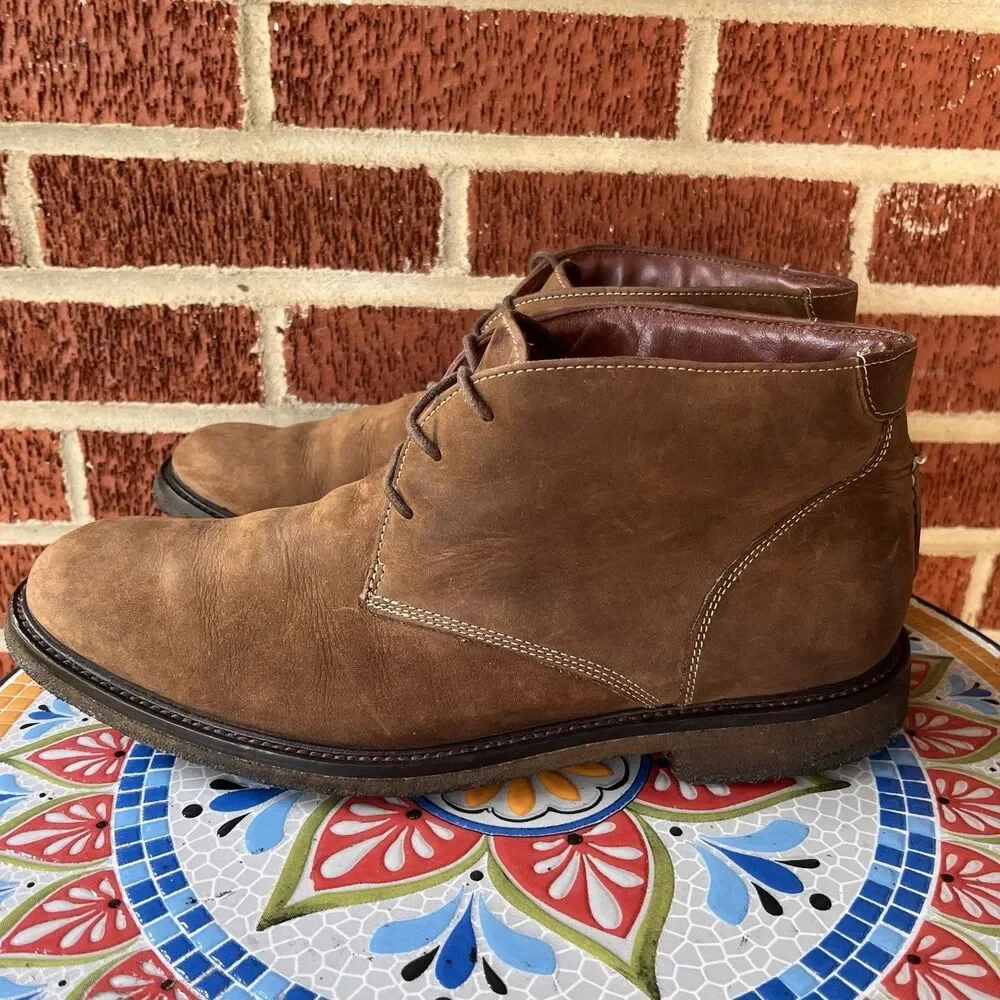Johnston & Murphy Copeland Chukka Mens 11 Brown Oiled Full Grain Leather Boots